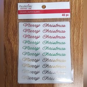13 Recollections Festive Merry Christmas Sticker Packs - Multicolored Foiled